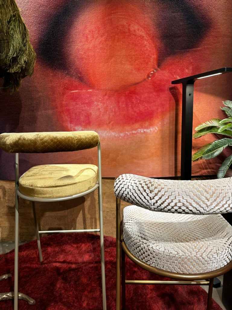 BOBO GOLD VELVET BARSTOOL