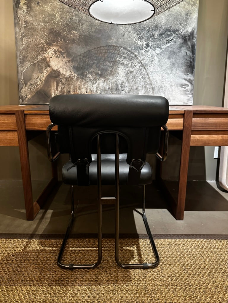 TUCROMA BLACK LEATHER DESK CHAIR