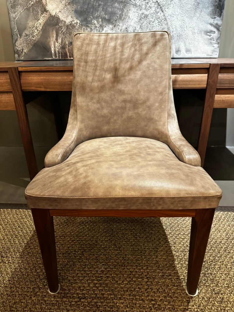 LOLAH HIGH BACK TAUPE LEATHER DESK CHAIR