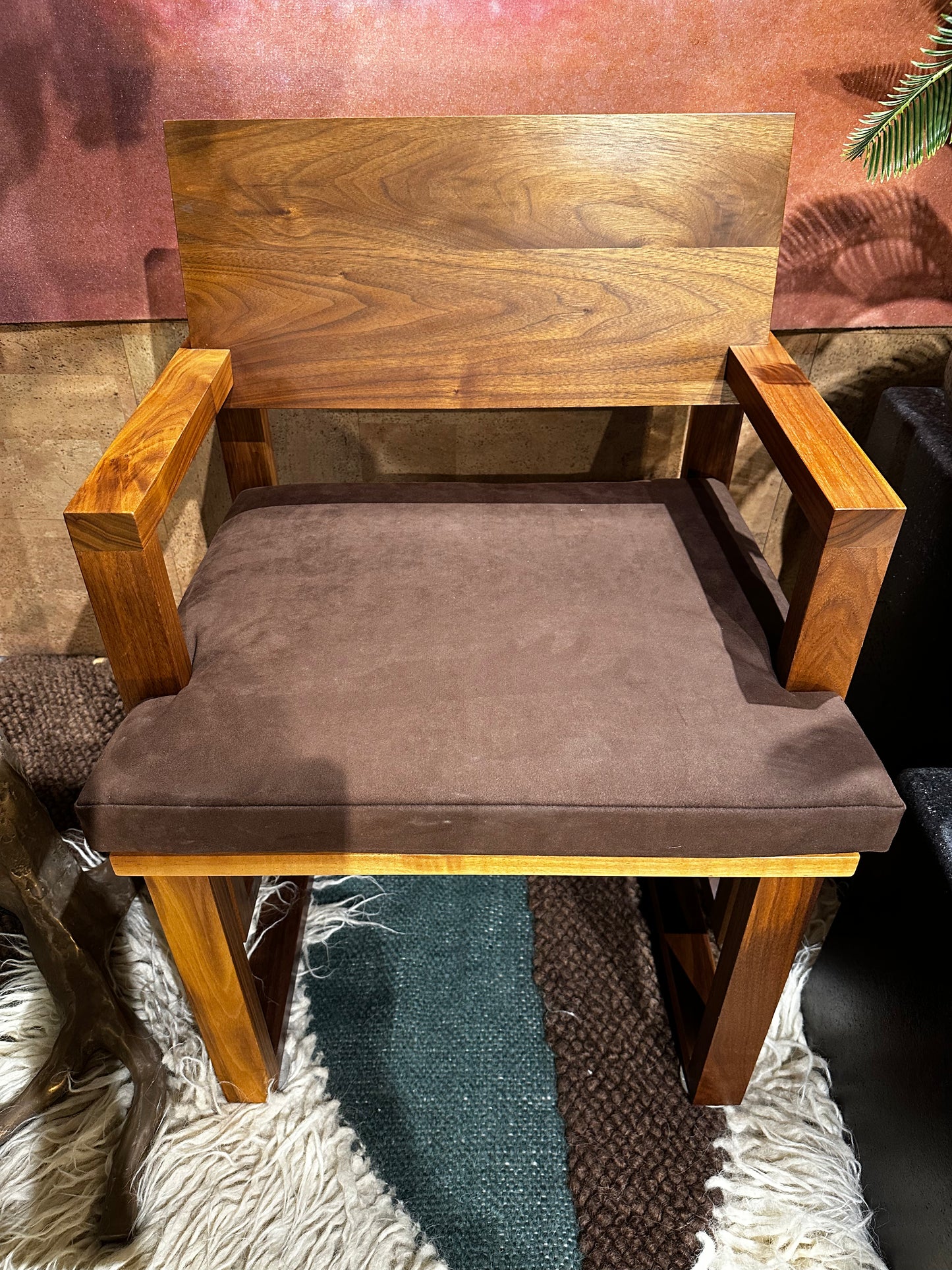 MEBEL SOLID WALNUT DESK CHAIR WITH ARMS