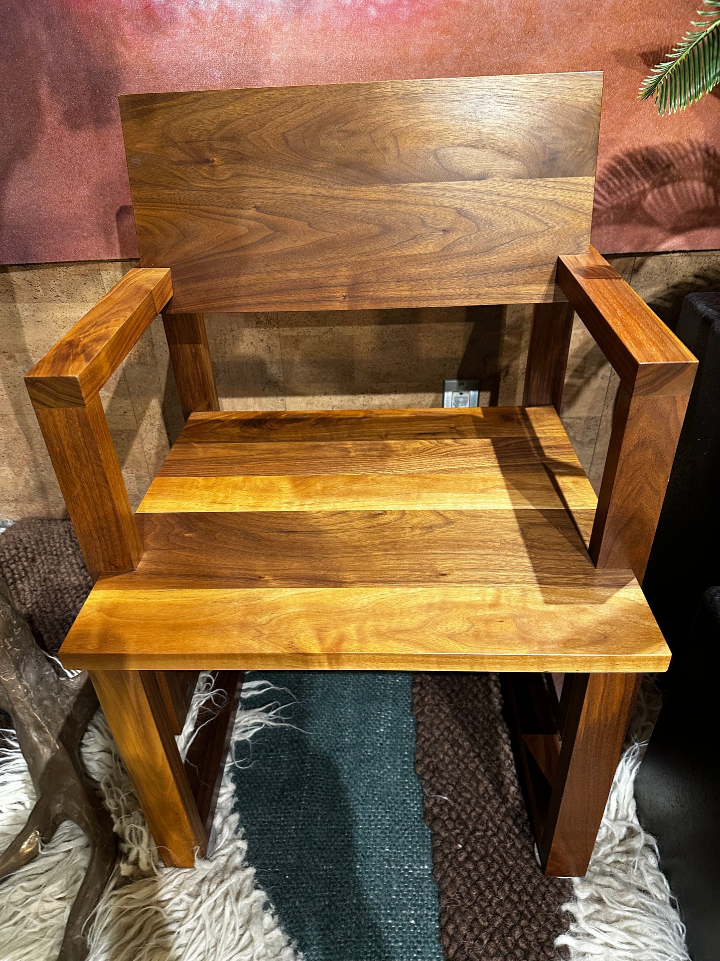 MEBEL SOLID WALNUT DESK CHAIR WITH ARMS