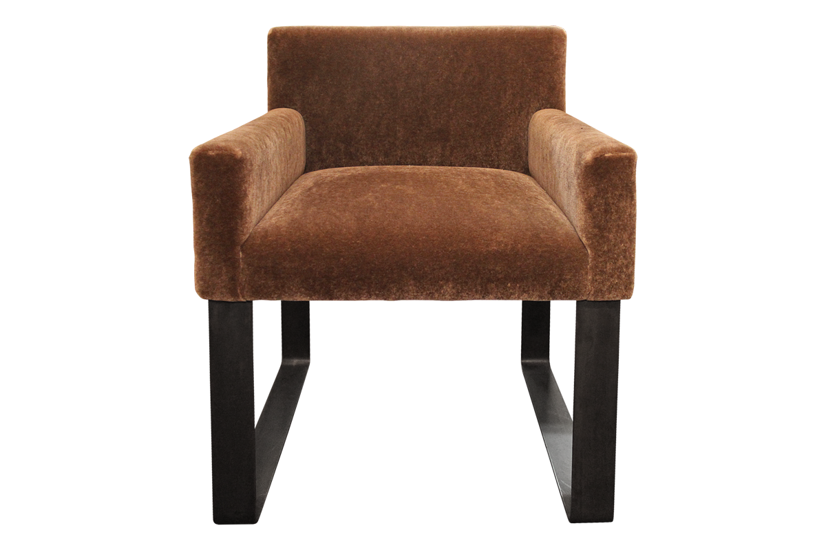 MODERIST BRONZE & MOHAIR DESK CHAIR